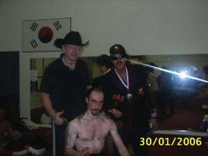 pictured, top: The Marquis with Maestro Dory Funk jr. and Jimmy Hart