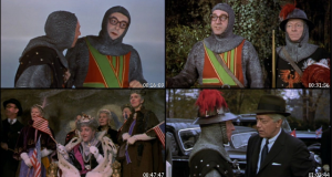 Nella foto, in alto: Scene dal film "Il Ruggito del Topo"