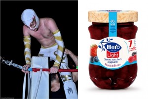 Nella foto, in alto: Hero, marmellata di wrestler