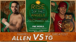 Nella foto, in alto: TG vs Darren Allen